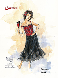 costume illustration from Carmen