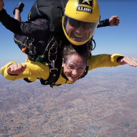 PSFA Assistant Dean for Student Affairs Skydives with Army Golden Knights