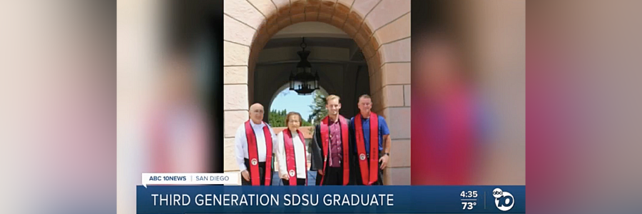  ABC 10 News: Third-generation San Diego State Grad Adds to Family Legacy