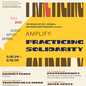 The School of Art and Design’s Amplify: Practicing Solidarity Speaker Series recordings are now available